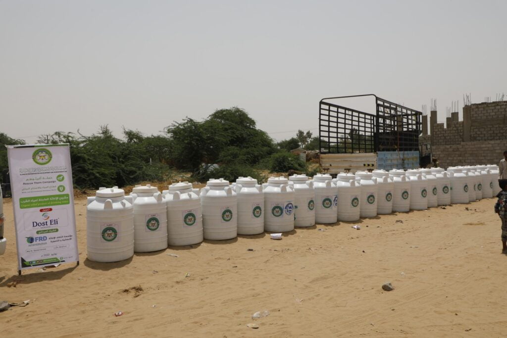 مؤسسة البادية تنفذ مشروع الاغاثة العاجلة لمياه الشرب 