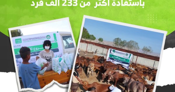 مؤسسة البادية تختتم مشروع الأضاحي لعام 1447هـ باستفادة أكثر من 233 ألف فرد